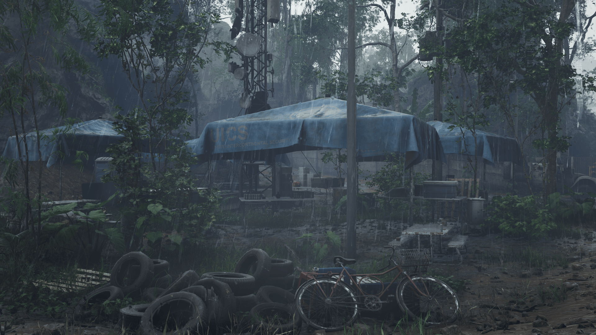 Incursion Red River — camp in rain